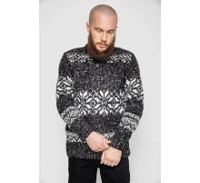 Светр чоловічий, колір чорно-сірий, 214R10321