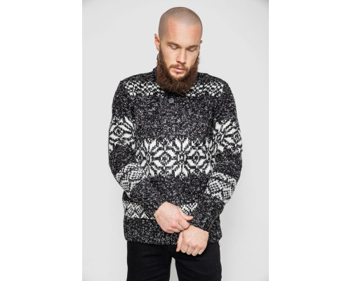 Светр чоловічий, колір чорно-сірий, 214R10321