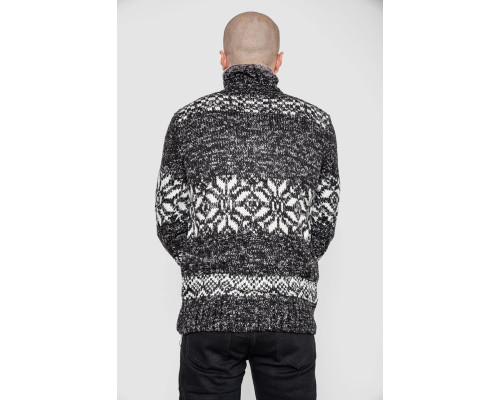 Светр чоловічий, колір чорно-сірий, 214R10321
