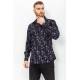 Сорочка чоловіча з принтом, колір чорний, 131R151017
