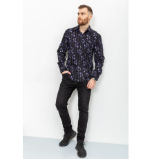 Сорочка чоловіча з принтом, колір чорний, 131R151017