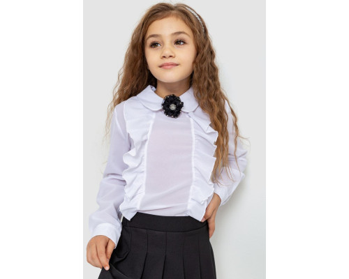 Блуза для дівчаток ошатна, колір білий, 172R103