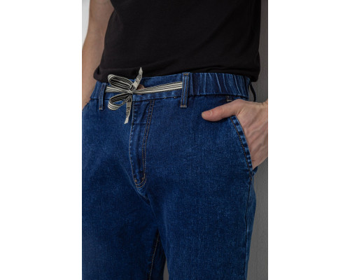 Джинси чоловічі на гумці, колір синій, 244R8064