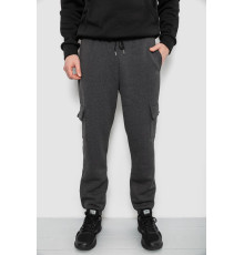 Спортивні штани чоловічі на флісі, колір грифельний, 129RA9997