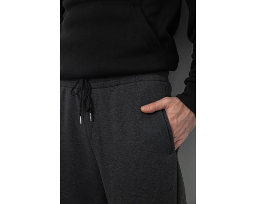 Спортивні штани чоловічі на флісі, колір грифельний, 129RA9997