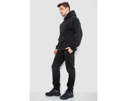 Спорт костюм чоловічий на флісі, колір чорний, 177R235-1