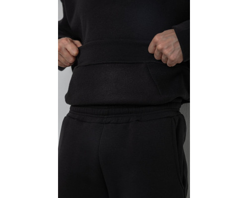 Спорт костюм чоловічий на флісі, колір чорний, 177R235-1