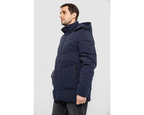 Куртка чоловіча зимова подовжена, колір синій, 241R2022-21