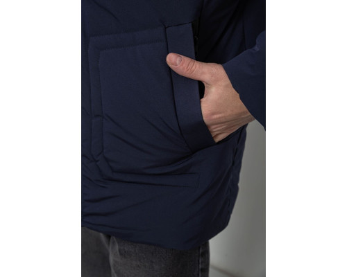 Куртка чоловіча зимова подовжена, колір синій, 241R2022-21