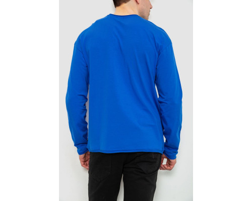 Чоловічий лонгслів однотонний, колір електрик, 102R3308