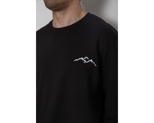 Спортивний чоловічий демісезонний костюм, колір чорний, 241R176