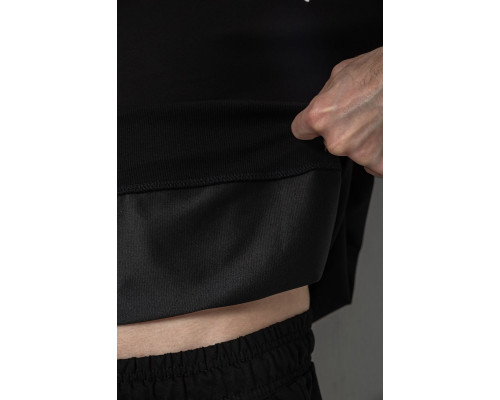 Спортивний чоловічий демісезонний костюм, колір чорний, 241R176