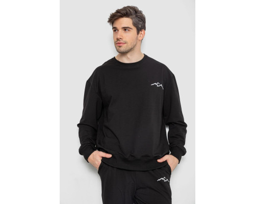 Спортивний чоловічий демісезонний костюм, колір чорний, 241R176