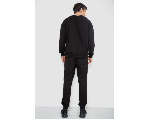 Спортивний чоловічий демісезонний костюм, колір чорний, 241R176