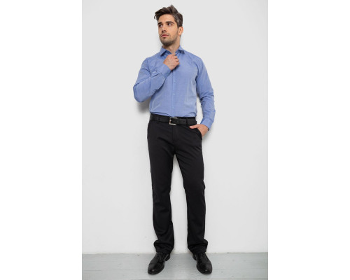 Сорочка чоловіча з довгим рукавом, колір джинс, 214R839