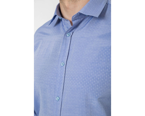 Сорочка чоловіча з довгим рукавом, колір джинс, 214R839