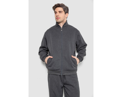Спортивний костюм чоловічий на флісі, колір темно-сірий, 244R981-LH