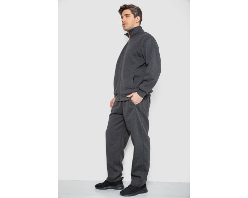 Спортивний костюм чоловічий на флісі, колір темно-сірий, 244R981-LH