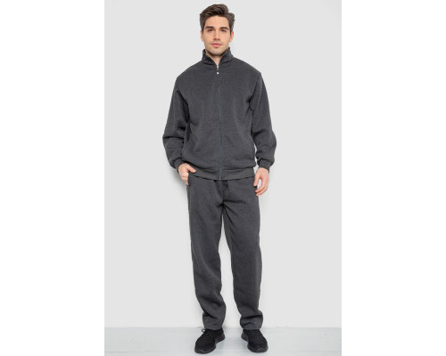 Спортивний костюм чоловічий на флісі, колір темно-сірий, 244R981-LH