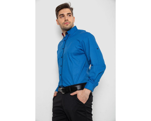 Сорочка чоловіча з принтом, колір синій, 214R16111-1