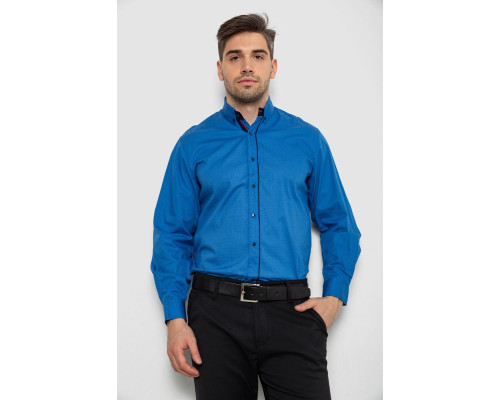 Сорочка чоловіча з принтом, колір синій, 214R16111-1