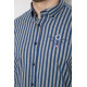 Сорочка чоловіча в смужку, колір сіро-синій, 186RM01