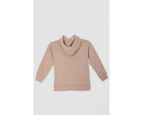 Худі дитячий на флісі з принтом Сніговик, колір бежевий, 102R1517