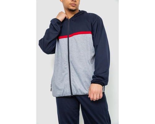 Спорт костюм чоловічий, колір синьо-сірий, 244R9133