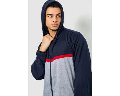 Спорт костюм чоловічий, колір синьо-сірий, 244R9133