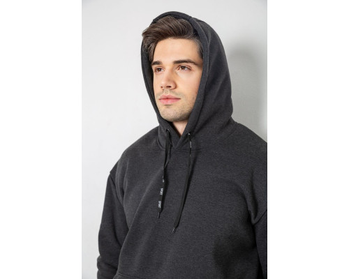 Спорт костюм чоловічий на флісі, колір темно-сірий, 190R235