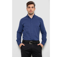 Сорочка чоловіча з принтом, колір синій, 214R7365