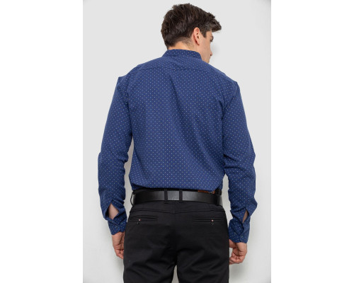 Сорочка чоловіча з принтом, колір синій, 214R7365