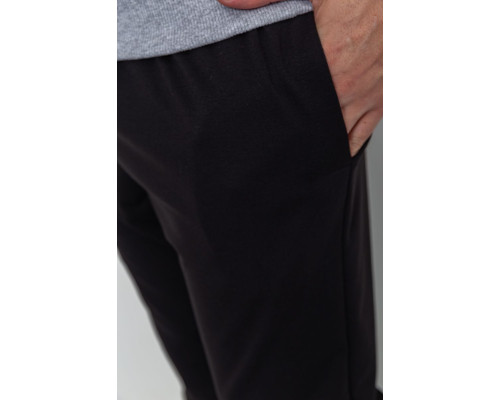 Спортивні штани чоловічі двонитка, колір чорний, 241R8005