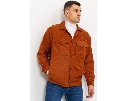 Вітровка чоловіча на кнопках, колір коричневий, 131R3022-1