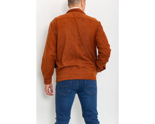 Вітровка чоловіча на кнопках, колір коричневий, 131R3022-1