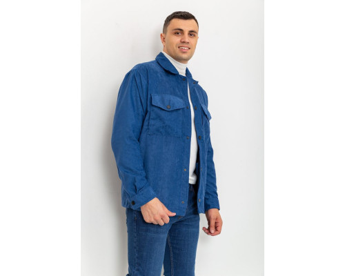 Вітровка чоловіча на кнопках, колір синій, 131R3022-1