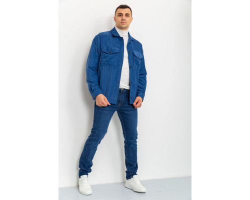 Вітровка чоловіча на кнопках, колір синій, 131R3022-1