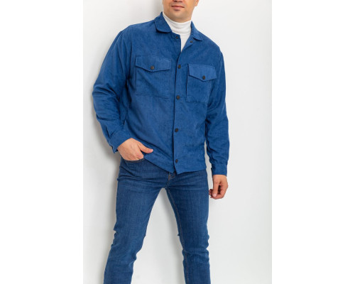 Вітровка чоловіча на кнопках, колір синій, 131R3022-1