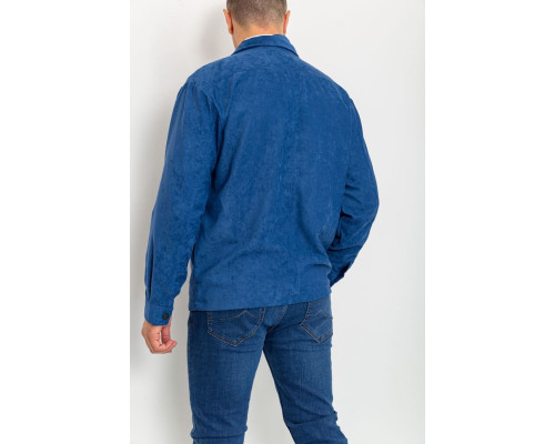 Вітровка чоловіча на кнопках, колір синій, 131R3022-1