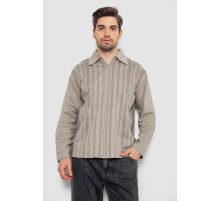 Кофта чоловіча на блискавці в смужку, колір оливковий, 238R123