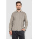 Кофта чоловіча на блискавці в смужку, колір оливковий, 238R123