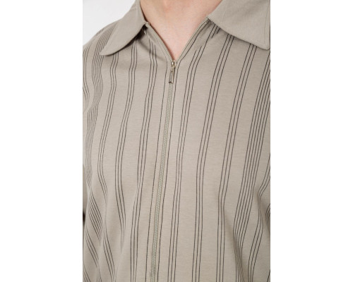 Кофта чоловіча на блискавці в смужку, колір оливковий, 238R123