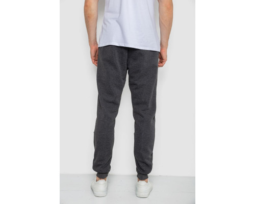 Спортивні штани чоловічі на флісі, колір темно-сірий, 244ROP09