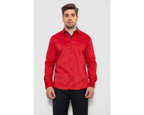 Сорочка чоловіча з принтом, колір червоний, 214R7173