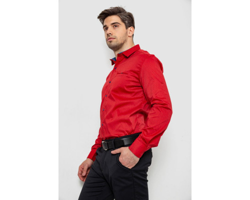 Сорочка чоловіча з принтом, колір червоний, 214R7173
