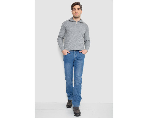 Джинси чоловічі на флісі, колір джинс, 254R2407
