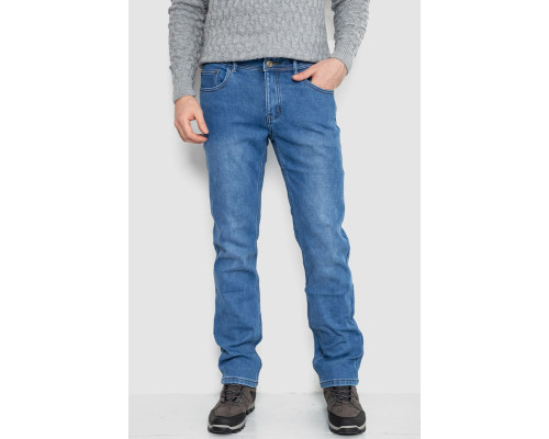Джинси чоловічі на флісі, колір джинс, 254R2407