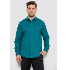 Сорочка чоловіча однотонна, колір смарагдовий, 214R7466