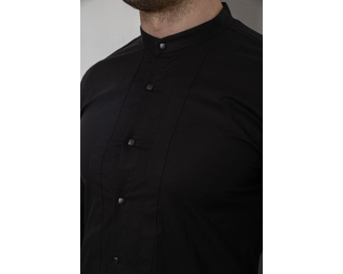 Сорочка чоловіча однотонна, колір чорний, 186R2033