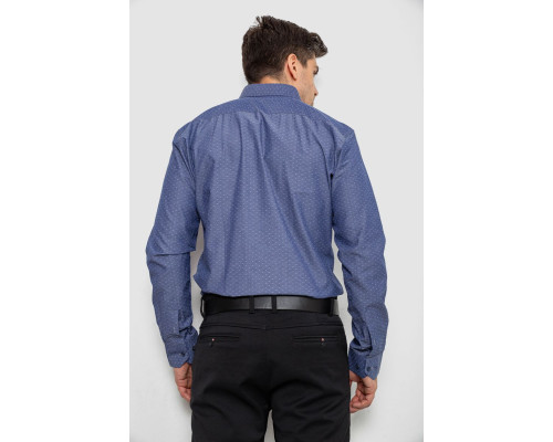 Сорочка чоловіча з довгим рукавом, колір джинс, 214R838